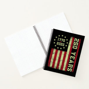 250. Jubiläum USA-Flagge Notizbuch