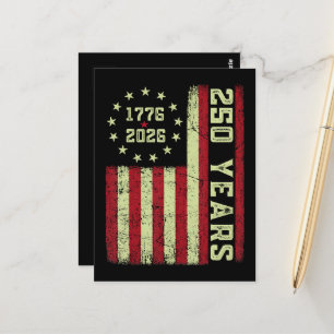 250. Jubiläum USA-Flagge Postkarte