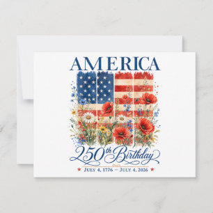 250. Jubiläum USA Frauen 4. Juli Amerika 25 Dankeskarte