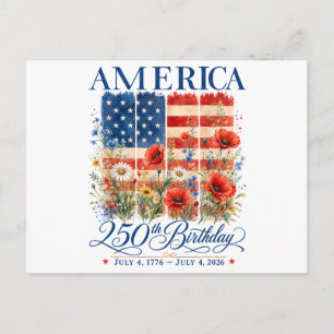 250. Jubiläum USA Frauen 4. Juli Amerika 25 Feiertagspostkarte