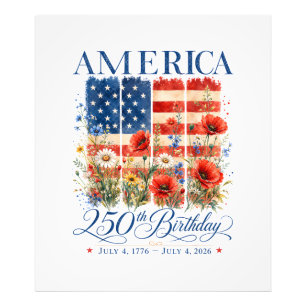 250. Jubiläum USA Frauen 4. Juli Amerika 25 Fotodruck