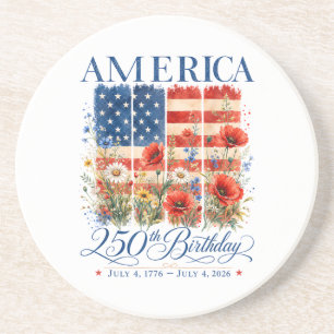 250. Jubiläum USA Frauen 4. Juli Amerika 25 Getränkeuntersetzer