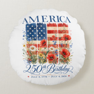 250. Jubiläum USA Frauen 4. Juli Amerika 25 Rundes Kissen