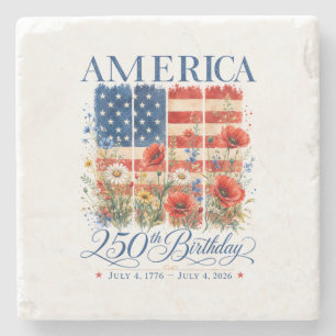 250. Jubiläum USA Frauen 4. Juli Amerika 25 Steinuntersetzer