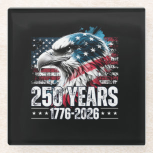 250. Jubiläum USA Geburtstag Langarm Glasuntersetzer