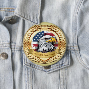 250. Jubiläum USA Patriotisch 1776–2026 Button