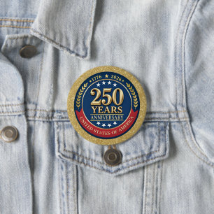 250. Jubiläum USA Patriotisch   1776–2026 Button