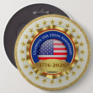 250. Jubiläum USA Patriotisch 1776–2026 Button