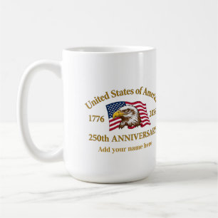 250. Jubiläum USA Patriotisch 1776–2026 Kaffeetasse