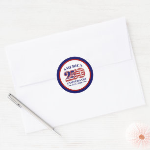 250. Jubiläum USA Patriotisch 1776–2026 Runder Aufkleber