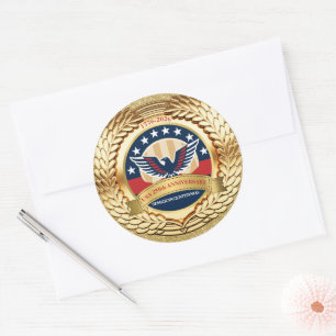 250. Jubiläum USA Patriotisch   1776–2026 Runder Aufkleber