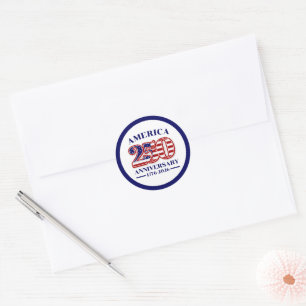250. Jubiläum USA Patriotisch 1776–2026 Runder Aufkleber