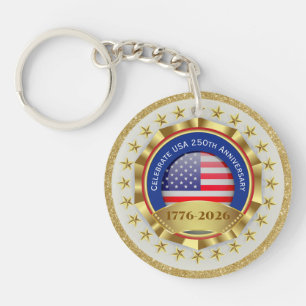 250. Jubiläum USA Patriotisch   1776–2026 Schlüsselanhänger