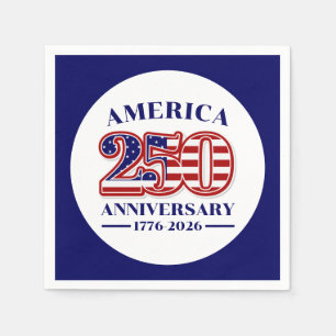 250. Jubiläum USA Patriotisch 1776–2026 Serviette
