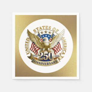 250. Jubiläum USA Patriotisch 1776–2026 Serviette