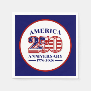 250. Jubiläum USA Patriotisch 1776–2026 Serviette