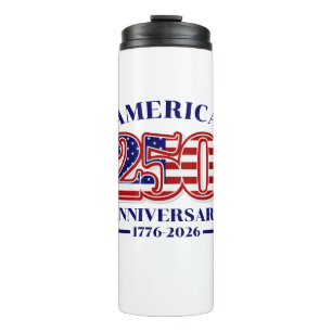 250. Jubiläum USA Patriotisch 1776–2026 Thermosbecher