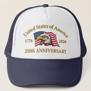 250. Jubiläum USA Patriotisch 1776–2026 Truckerkappe