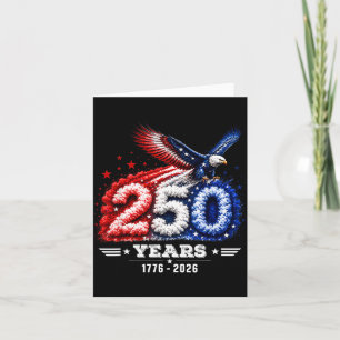250. Jubiläum USA Patriotisch 250 Jahre Karte