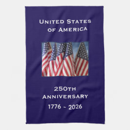 250. Jubiläum USA Patriotische amerikanische Flagg Geschirrtuch
