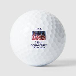250. Jubiläum USA Patriotische amerikanische Flagg Golfball