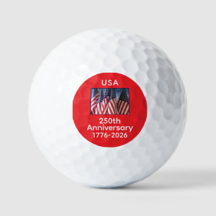 250. Jubiläum USA Patriotische amerikanische Flagg Golfball
