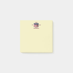 250. Jubiläum USA Patriotische amerikanische Flagg Post-it Klebezettel