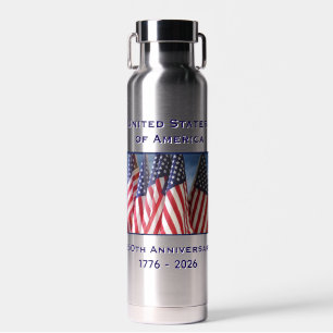 250. Jubiläum USA Patriotische amerikanische Flagg Trinkflasche