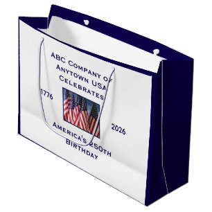 250. Jubiläum USA Patriotische Flaggen Große Geschenktüte