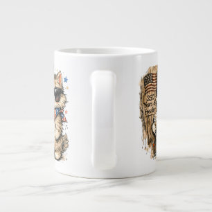 250. Jubiläum USA Patriotische Katze Eiskaffee Jumbo-Tasse