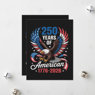 250. Jubiläum USA Patriotischer Adler 250 Jahre Feiertagskarte