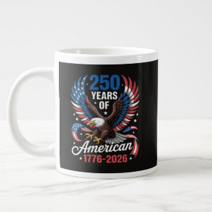 250. Jubiläum USA Patriotischer Adler 250 Jahre Jumbo-Tasse