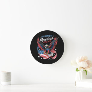 250. Jubiläum USA Patriotischer Adler Runde Wanduhr