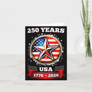 250. Jubiläum USA Patriotischer Stern Karte