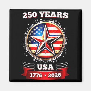 250. Jubiläum USA Patriotischer Stern Magnet