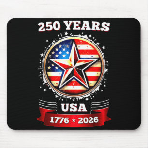 250. Jubiläum USA Patriotischer Stern Mousepad