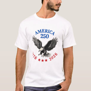 250. Jubiläum USA Patriotischer Weißkopfseeadler T-Shirt