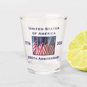 250. Jubiläum USA Patriotisches Andenken Schnapsglas