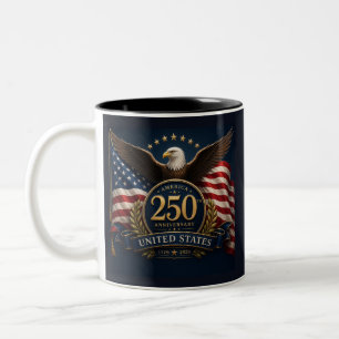 250. Jubiläum USA Patriotisches Andenken Zweifarbige Tasse