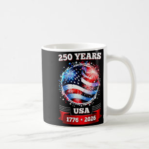 250. Jubiläum USA Patriotisches Feuerwerk 250. Jul Kaffeetasse