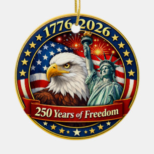 250. Jubiläum USA Rund Ornament