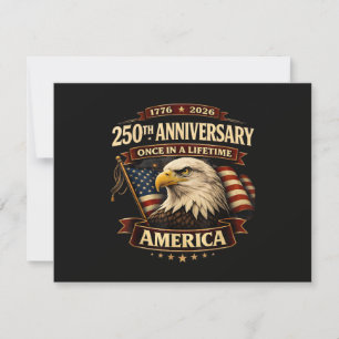 250. Jubiläum USA-Shirt 250. Amerika Dankeskarte