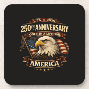 250. Jubiläum USA-Shirt 250. Amerika Getränkeuntersetzer
