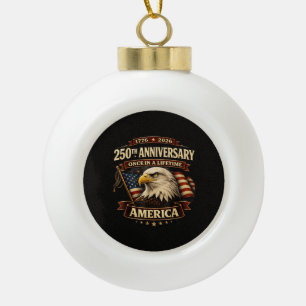 250. Jubiläum USA-Shirt 250. Amerika Keramik Kugel-Ornament
