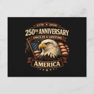 250. Jubiläum USA-Shirt 250. Amerika Postkarte