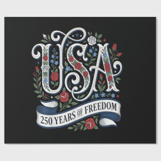 250. Jubiläum USA-Shirt Frauen Patriotisch 4. Juli Geschenkpapier