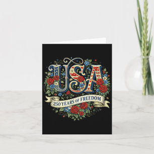 250. Jubiläum USA-Shirt Frauen Patriotisch 4. Karte