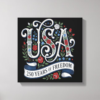 250. Jubiläum USA-Shirt Frauen Patriotisch 4. Leinwanddruck