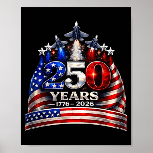 250. Jubiläum USA-Shirt Patriotisch 4. Juli Poster