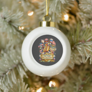 250. Jubiläum USA Unabhängigkeitsfeier Keramik Kugel-Ornament